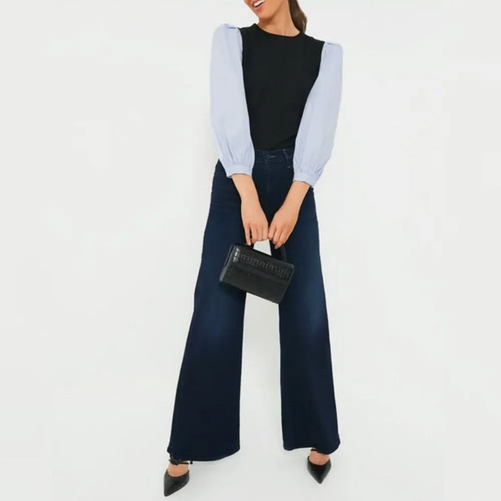 Tuckernuck - Size XS - Mixed‎ Media Gracia Black & Blue Top $128